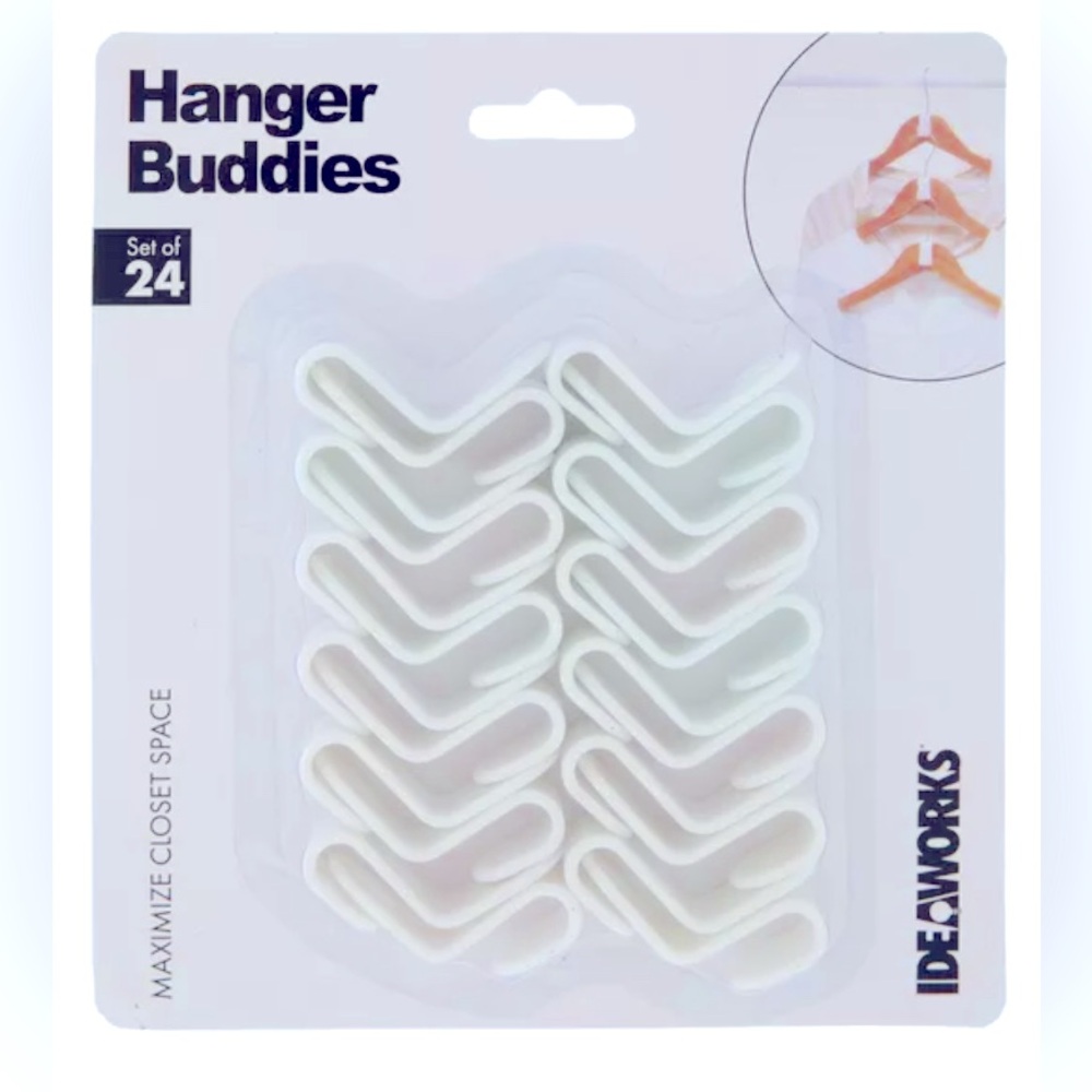 NEW 24pc Hanger Buddies Closet Clothes Organizers Space Savers Saving Organizer